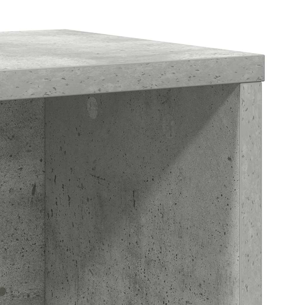 Βιβλιοθήκη Γκρι Σκυροδέματος 60x24x76,5 εκ. Επεξεργ. Ξύλο