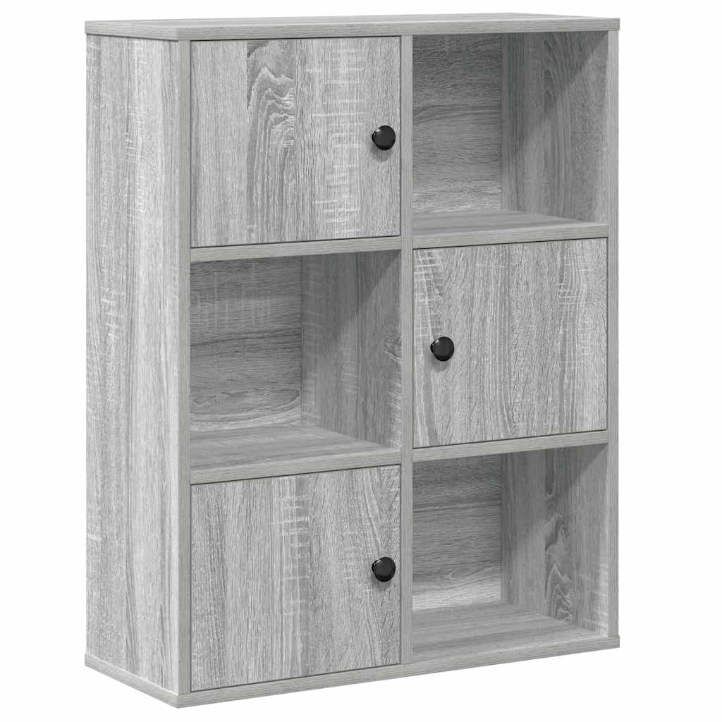 Βιβλιοθήκη Γκρι Sonoma 60x24x76,5 εκ. από Επεξεργασμένο Ξύλο