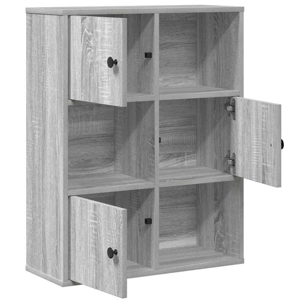Βιβλιοθήκη Γκρι Sonoma 60x24x76,5 εκ. από Επεξεργασμένο Ξύλο