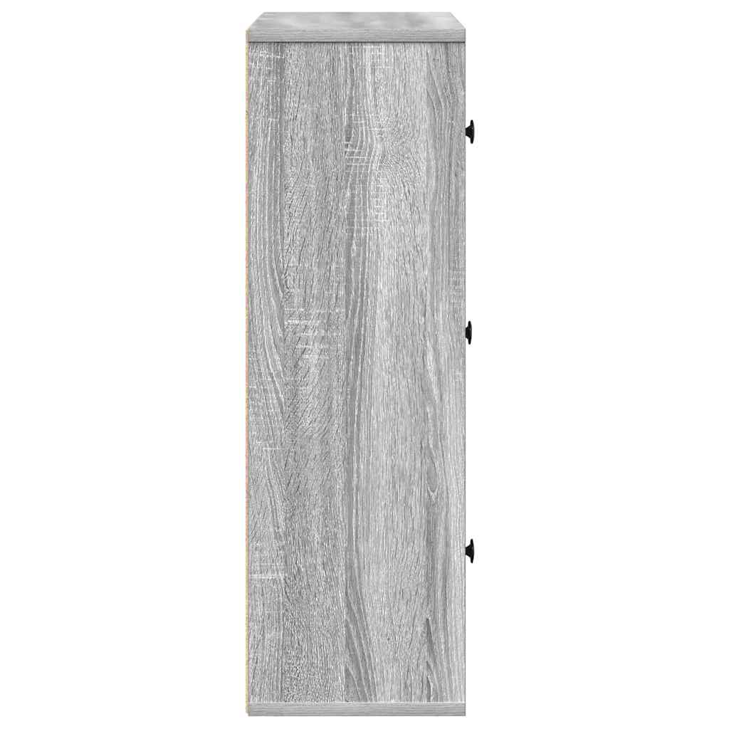 Βιβλιοθήκη Γκρι Sonoma 60x24x76,5 εκ. από Επεξεργασμένο Ξύλο