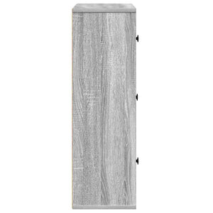 Βιβλιοθήκη Γκρι Sonoma 60x24x76,5 εκ. από Επεξεργασμένο Ξύλο
