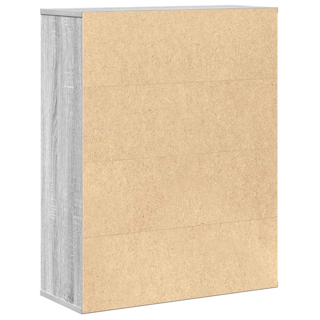 Βιβλιοθήκη Γκρι Sonoma 60x24x76,5 εκ. από Επεξεργασμένο Ξύλο