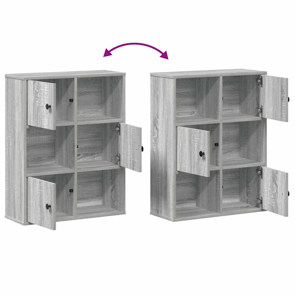 Βιβλιοθήκη Γκρι Sonoma 60x24x76,5 εκ. από Επεξεργασμένο Ξύλο