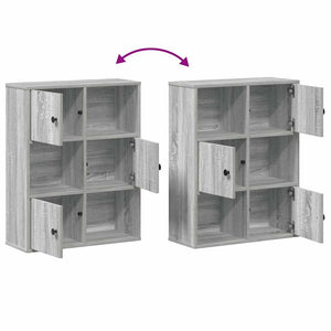 Βιβλιοθήκη Γκρι Sonoma 60x24x76,5 εκ. από Επεξεργασμένο Ξύλο