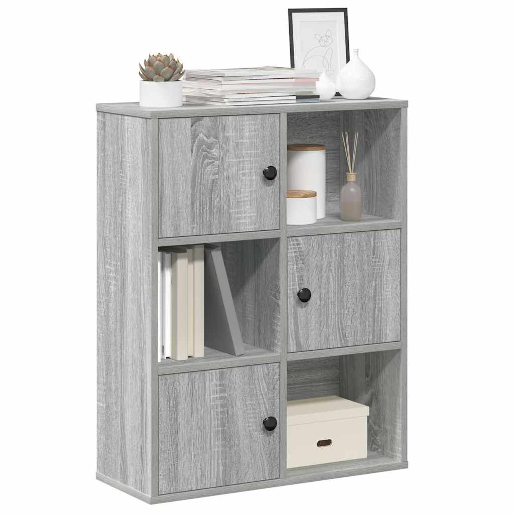 Βιβλιοθήκη Γκρι Sonoma 60x24x76,5 εκ. από Επεξεργασμένο Ξύλο