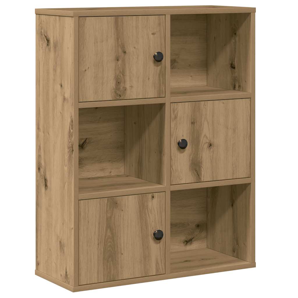 Βιβλιοθήκη Αρτισιανή Δρυς 60x24x76,5 εκ. Επεξ. Ξύλο
