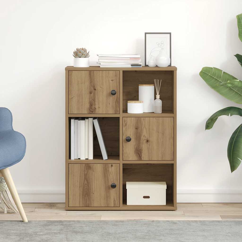 Βιβλιοθήκη Αρτισιανή Δρυς 60x24x76,5 εκ. Επεξ. Ξύλο