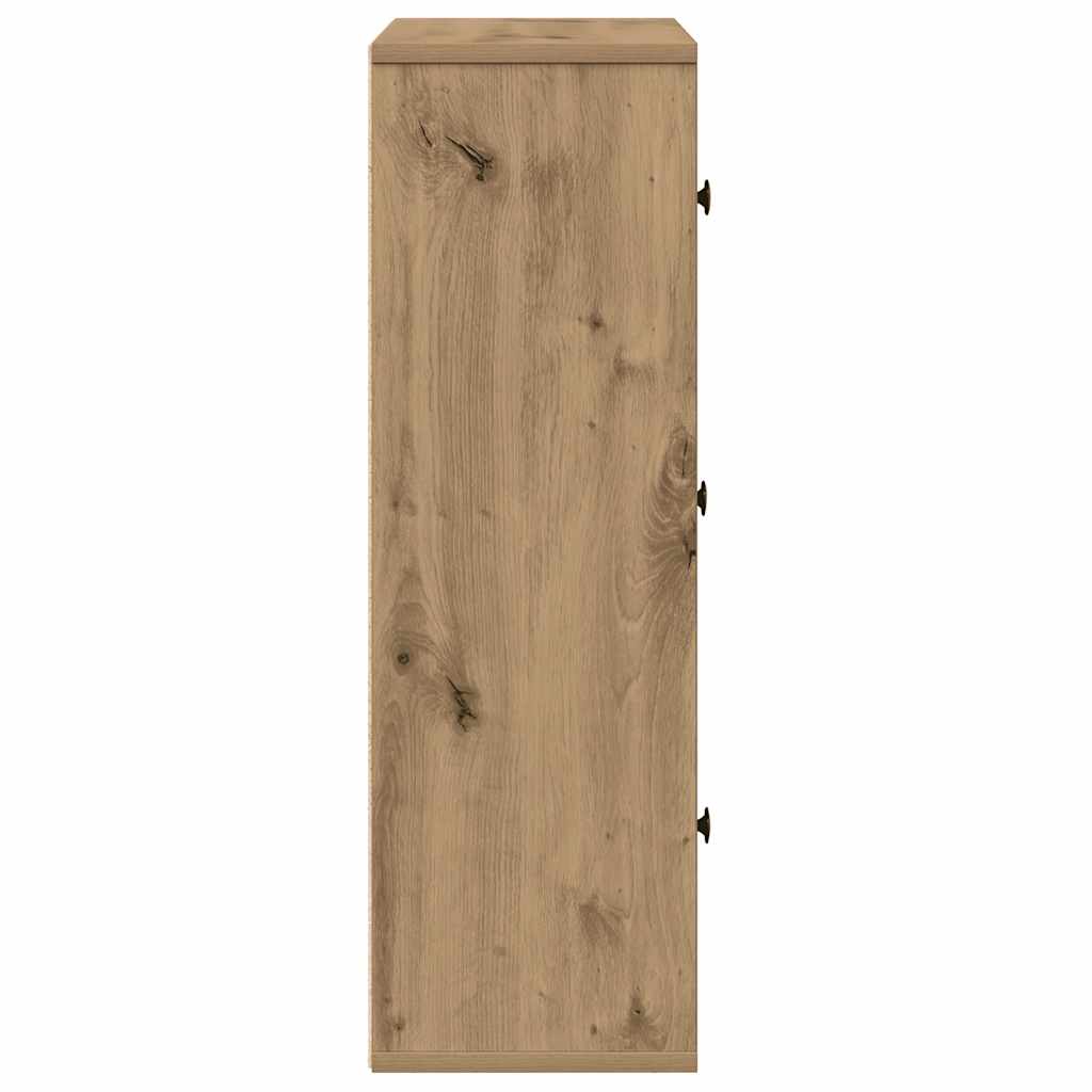 Βιβλιοθήκη Αρτισιανή Δρυς 60x24x76,5 εκ. Επεξ. Ξύλο