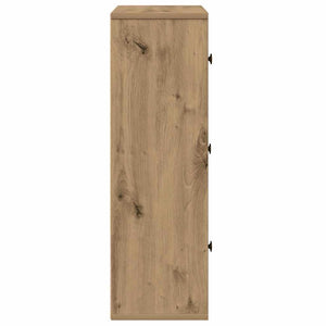Βιβλιοθήκη Αρτισιανή Δρυς 60x24x76,5 εκ. Επεξ. Ξύλο
