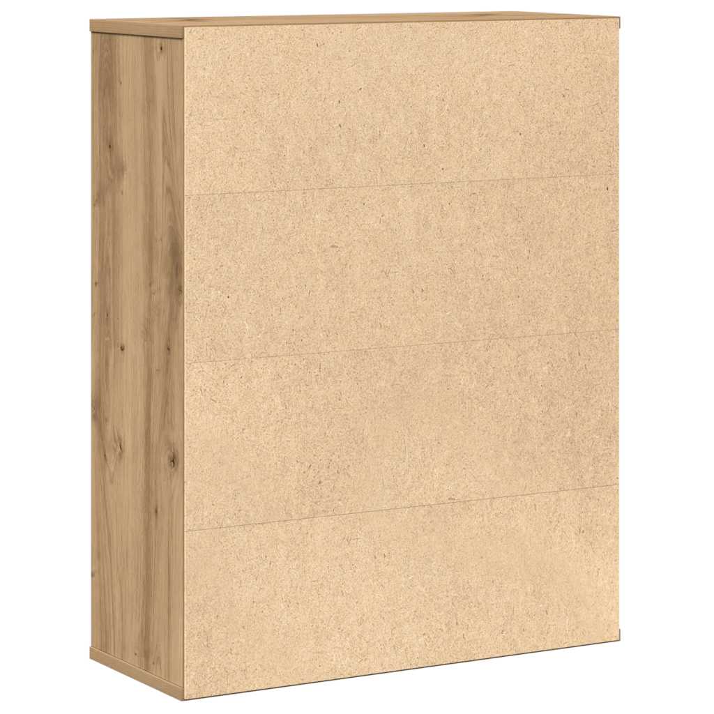 Βιβλιοθήκη Αρτισιανή Δρυς 60x24x76,5 εκ. Επεξ. Ξύλο
