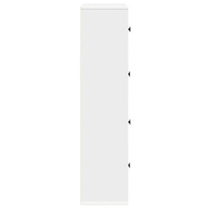 Βιβλιοθήκη Λευκή 60x24x101,5 εκ. από Επεξεργασμένο Ξύλο