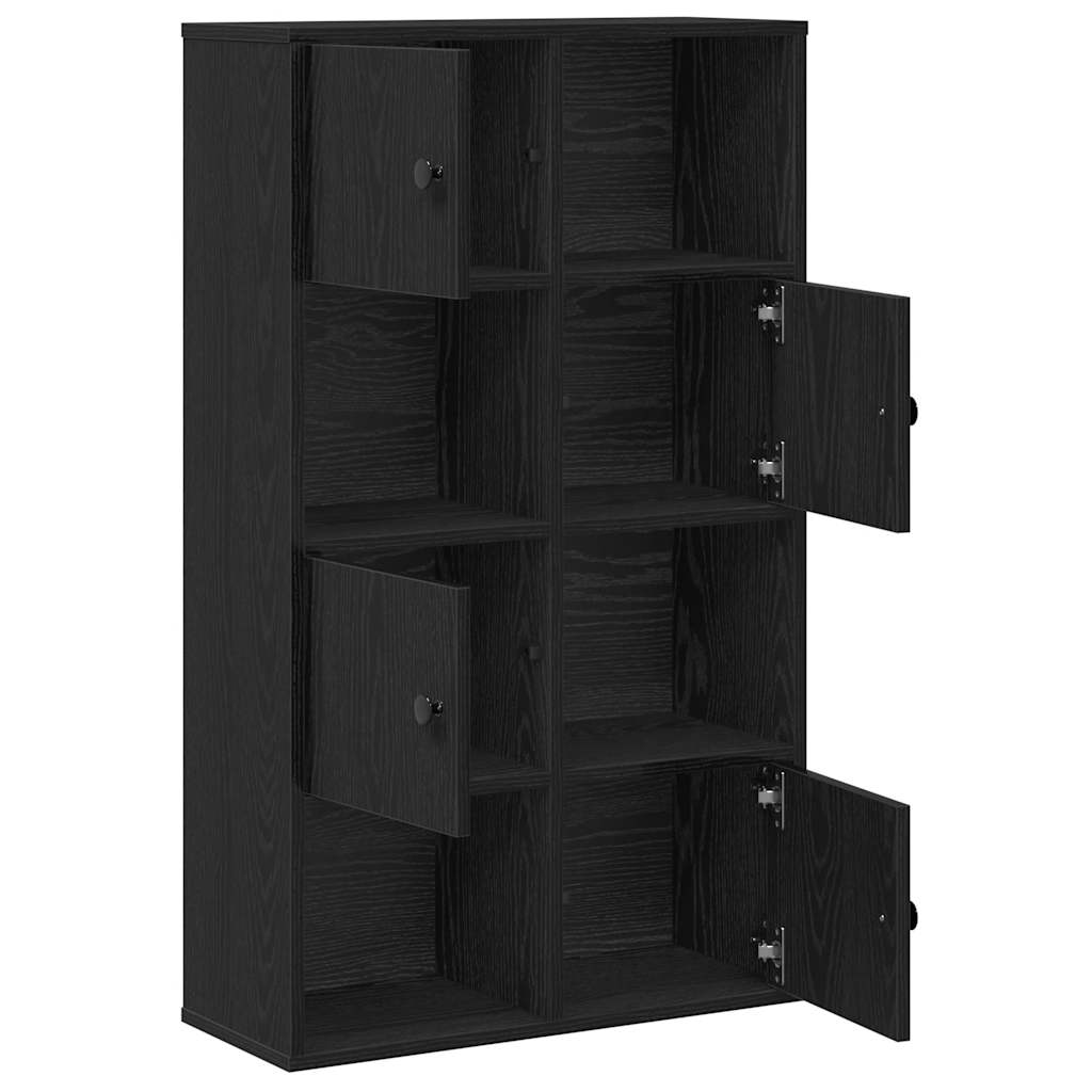 Βιβλιοθήκη Μαύρη Δρυς 60x24x101,5 εκ. Κατασκευασμένο ξύλο - Pakobazaar