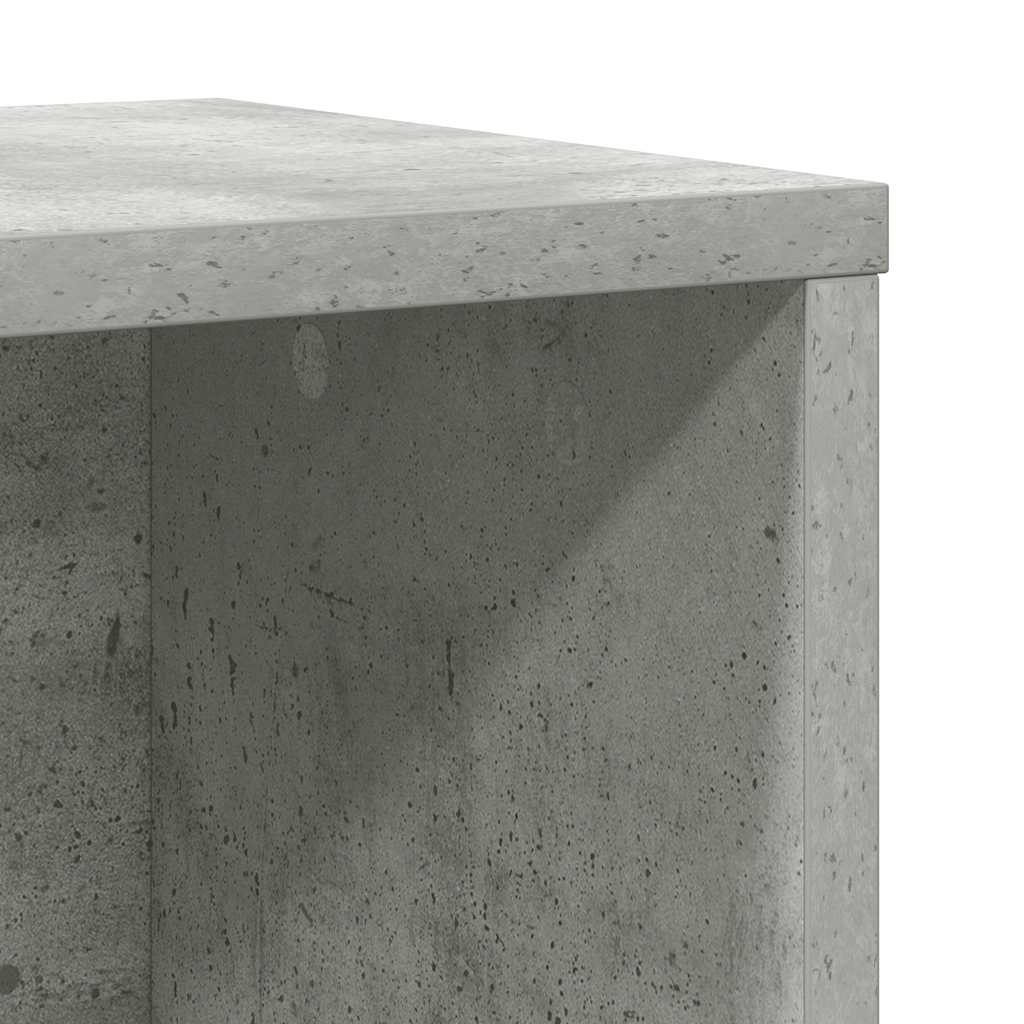 Βιβλιοθήκη Γκρι Σκυροδέματος 60x24x101,5 εκ. Επεξεργ. Ξύλο