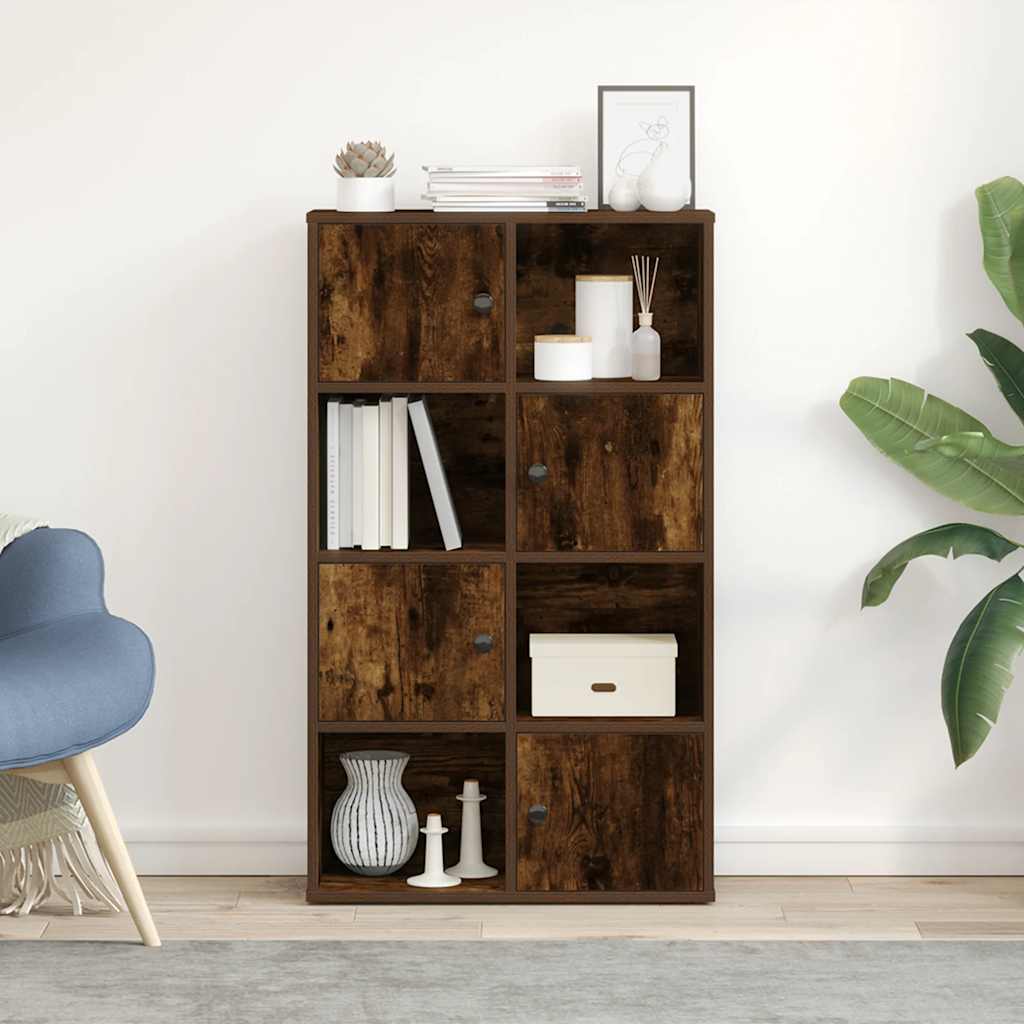 Βιβλιοθήκη Καπνιστή Δρυς 60x24x101,5 εκ. από Επεξεργασμένο Ξύλο - Pakobazaar