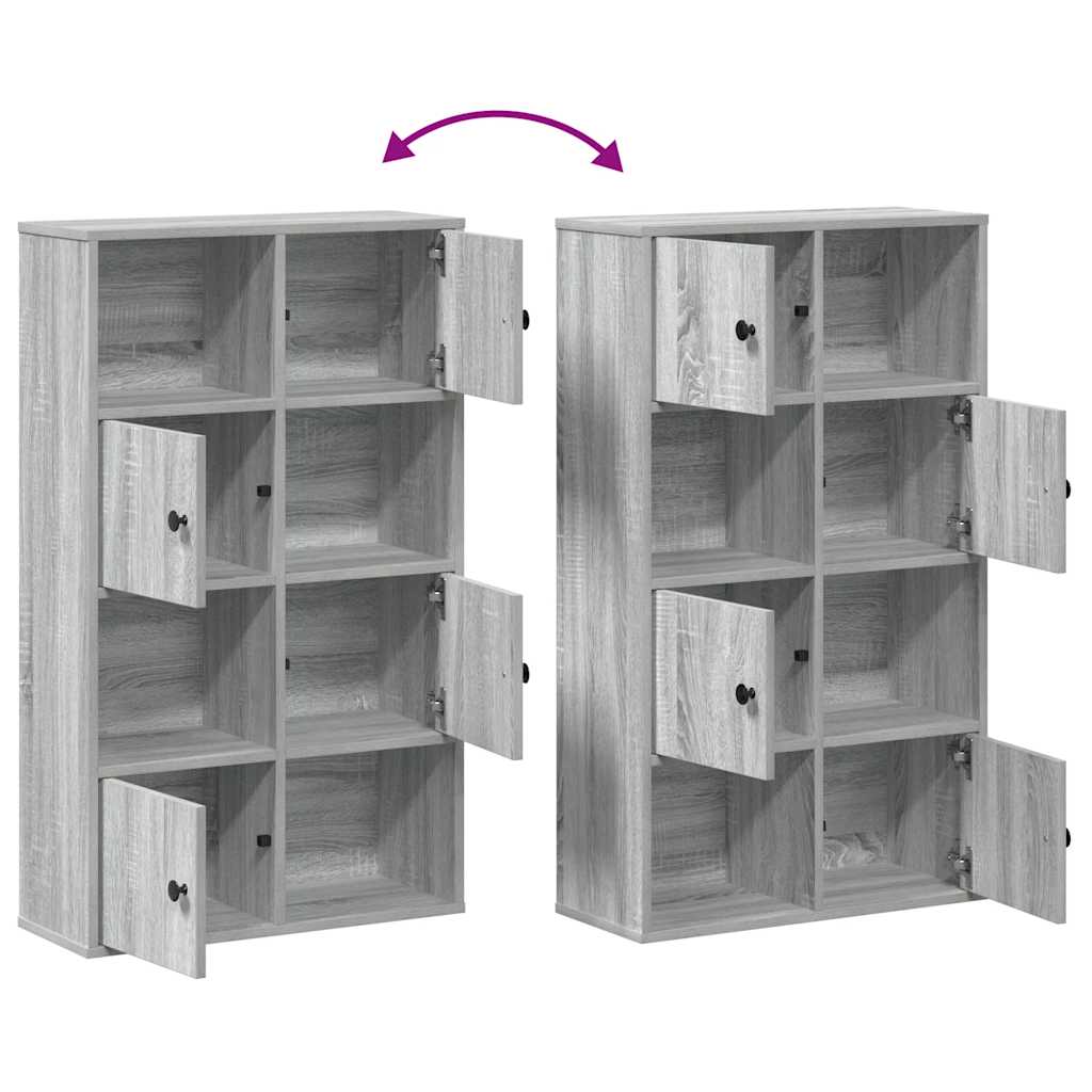 Βιβλιοθήκη Γκρι Sonoma 60x24x101,5 εκ. από Επεξεργασμένο Ξύλο