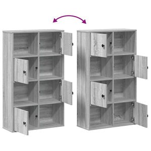 Βιβλιοθήκη Γκρι Sonoma 60x24x101,5 εκ. από Επεξεργασμένο Ξύλο