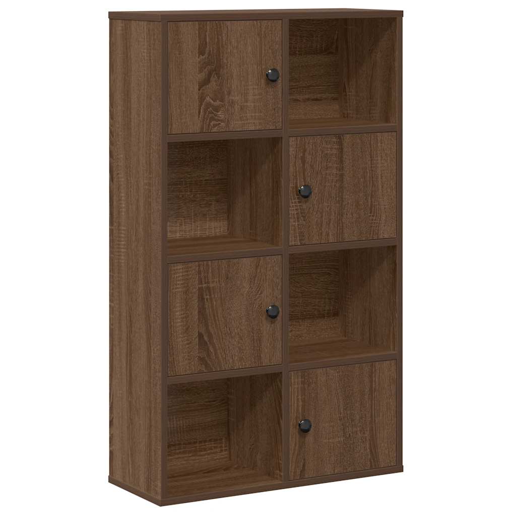 Βιβλιοθήκη Καφέ Δρυς 60x24x101,5 εκ. από Επεξεργασμένο Ξύλο