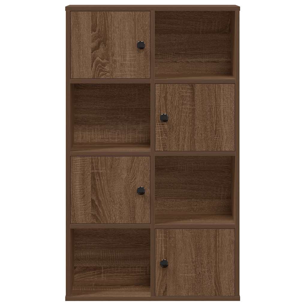 Βιβλιοθήκη Καφέ Δρυς 60x24x101,5 εκ. από Επεξεργασμένο Ξύλο
