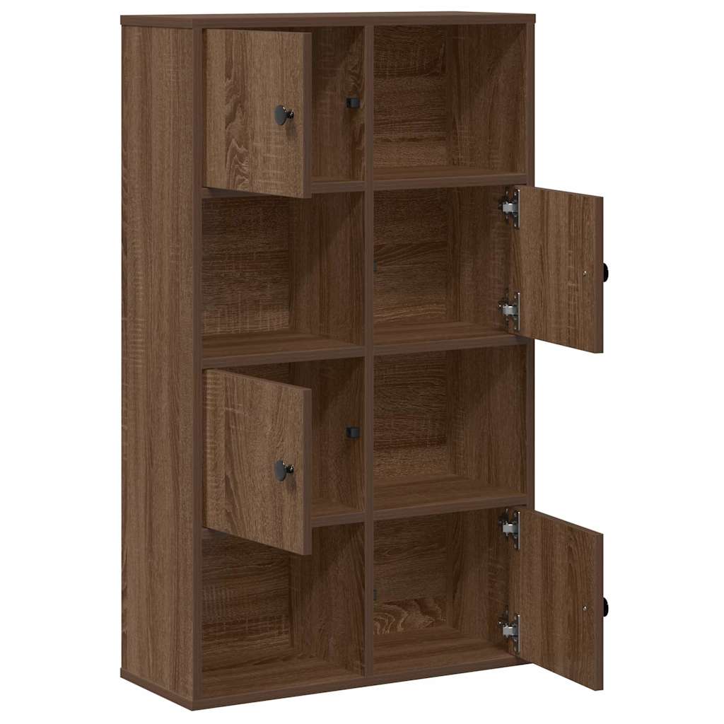 Βιβλιοθήκη Καφέ Δρυς 60x24x101,5 εκ. από Επεξεργασμένο Ξύλο