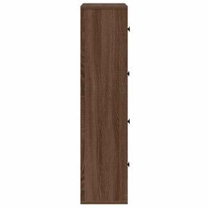 Βιβλιοθήκη Καφέ Δρυς 60x24x101,5 εκ. από Επεξεργασμένο Ξύλο