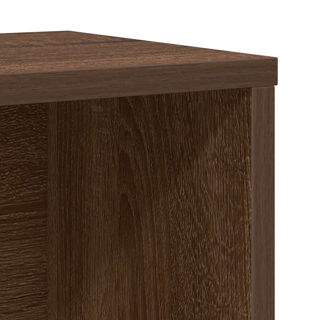 Βιβλιοθήκη Καφέ Δρυς 60x24x101,5 εκ. από Επεξεργασμένο Ξύλο