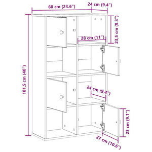 Βιβλιοθήκη Αρτισιανή Δρυς 60x24x101,5 εκ. Επεξ. Ξύλο - Pakobazaar