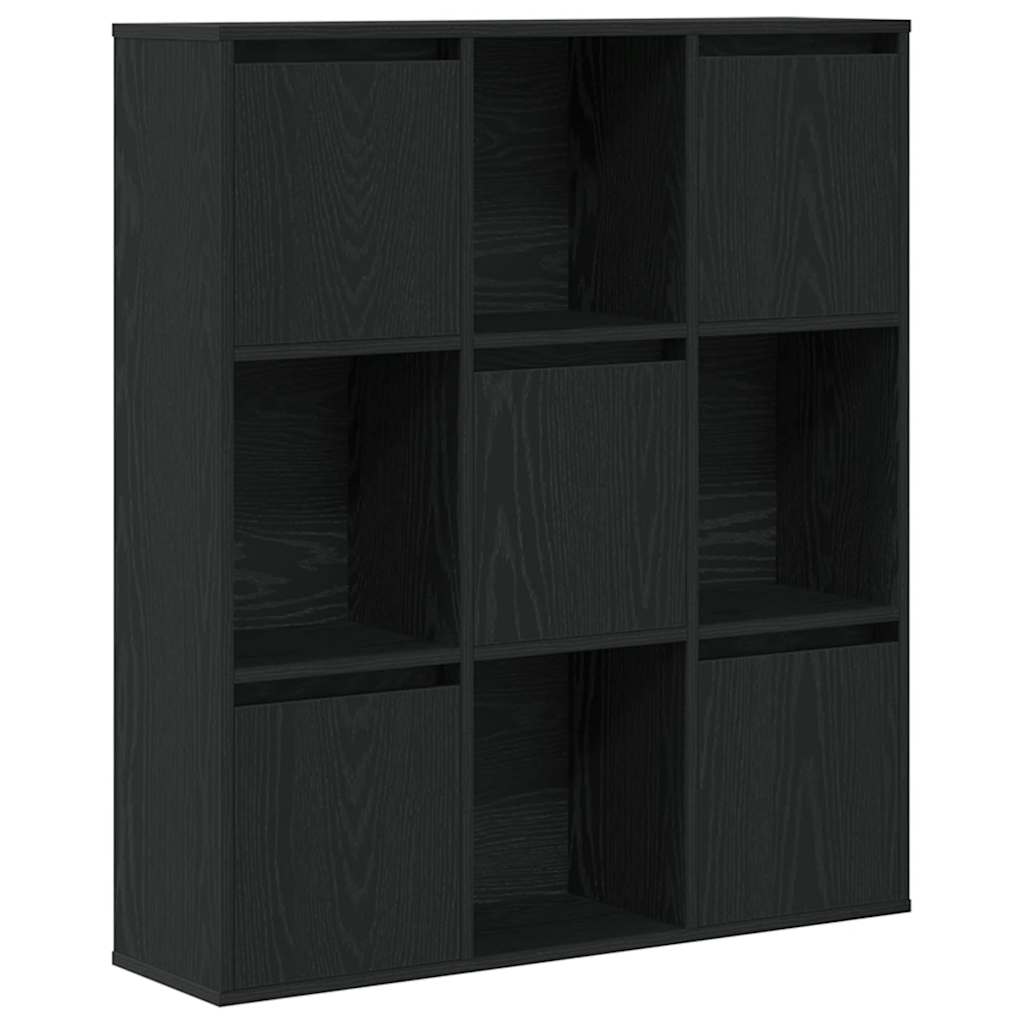 Βιβλιοθήκη Μαύρη Δρυς 89x24x101,5 εκ. Κατασκευασμένο ξύλο - Pakobazaar