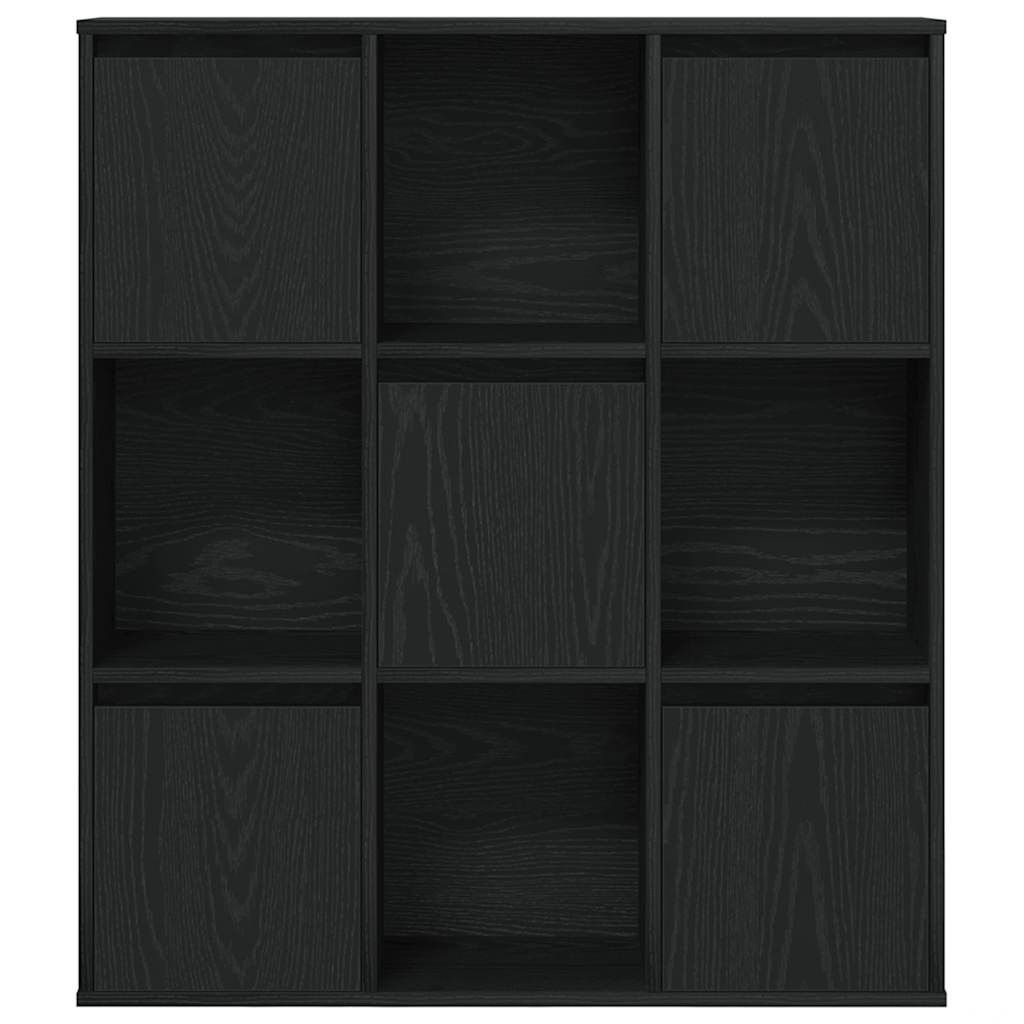 Βιβλιοθήκη Μαύρη Δρυς 89x24x101,5 εκ. Κατασκευασμένο ξύλο - Pakobazaar