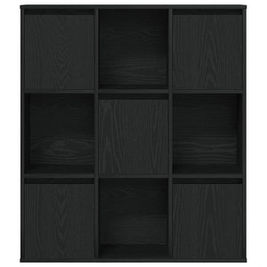 Βιβλιοθήκη Μαύρη Δρυς 89x24x101,5 εκ. Κατασκευασμένο ξύλο - Pakobazaar