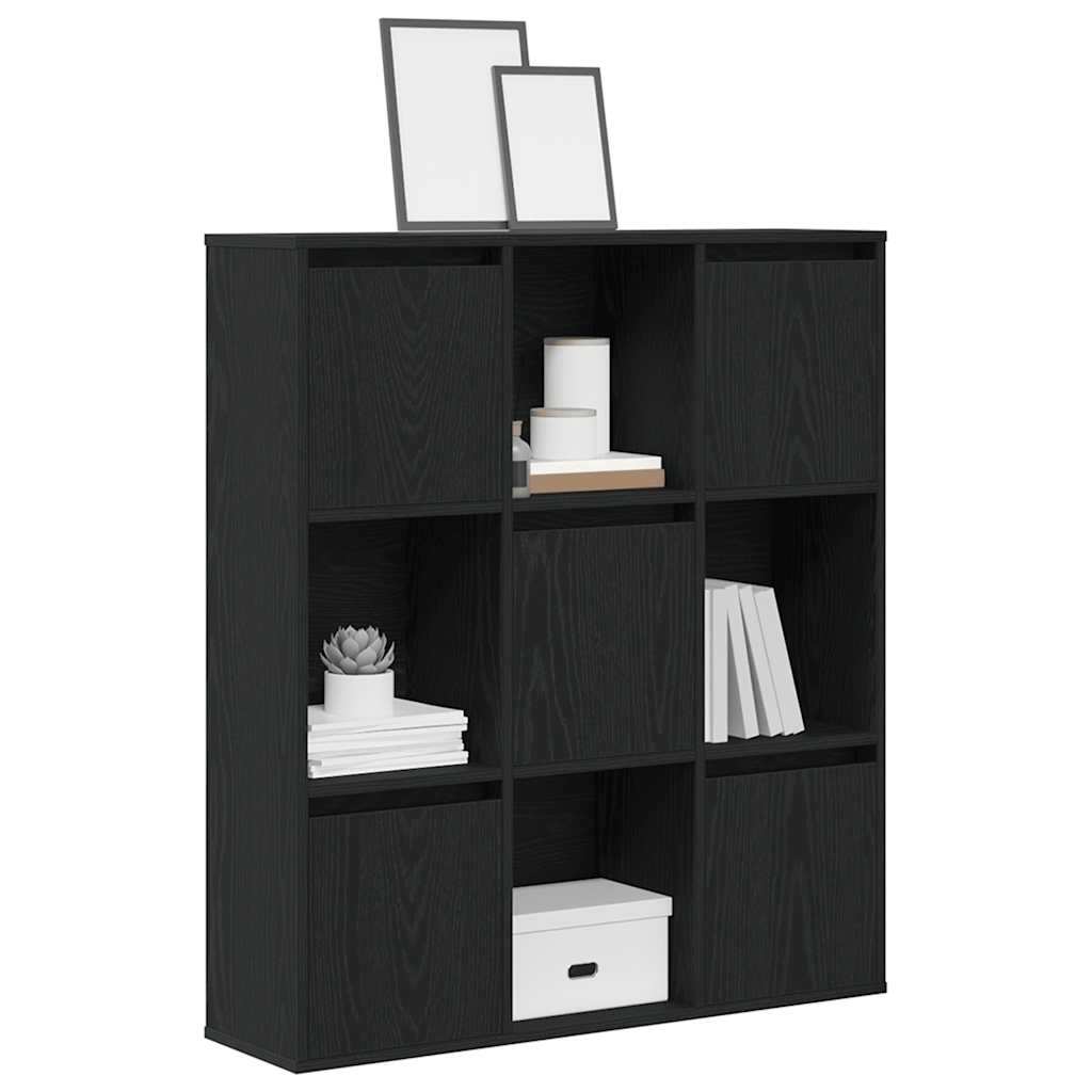 Βιβλιοθήκη Μαύρη Δρυς 89x24x101,5 εκ. Κατασκευασμένο ξύλο - Pakobazaar