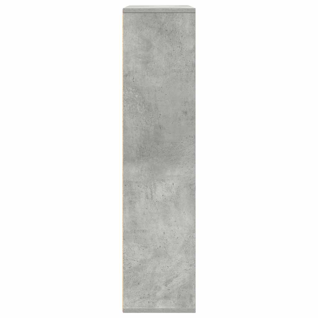 Βιβλιοθήκη Γκρι Σκυροδέματος 89x24x101,5 εκ. Επεξεργ. Ξύλο - Pakobazaar