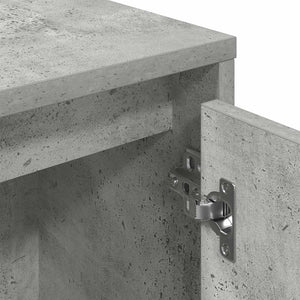 Βιβλιοθήκη Γκρι Σκυροδέματος 89x24x101,5 εκ. Επεξεργ. Ξύλο - Pakobazaar
