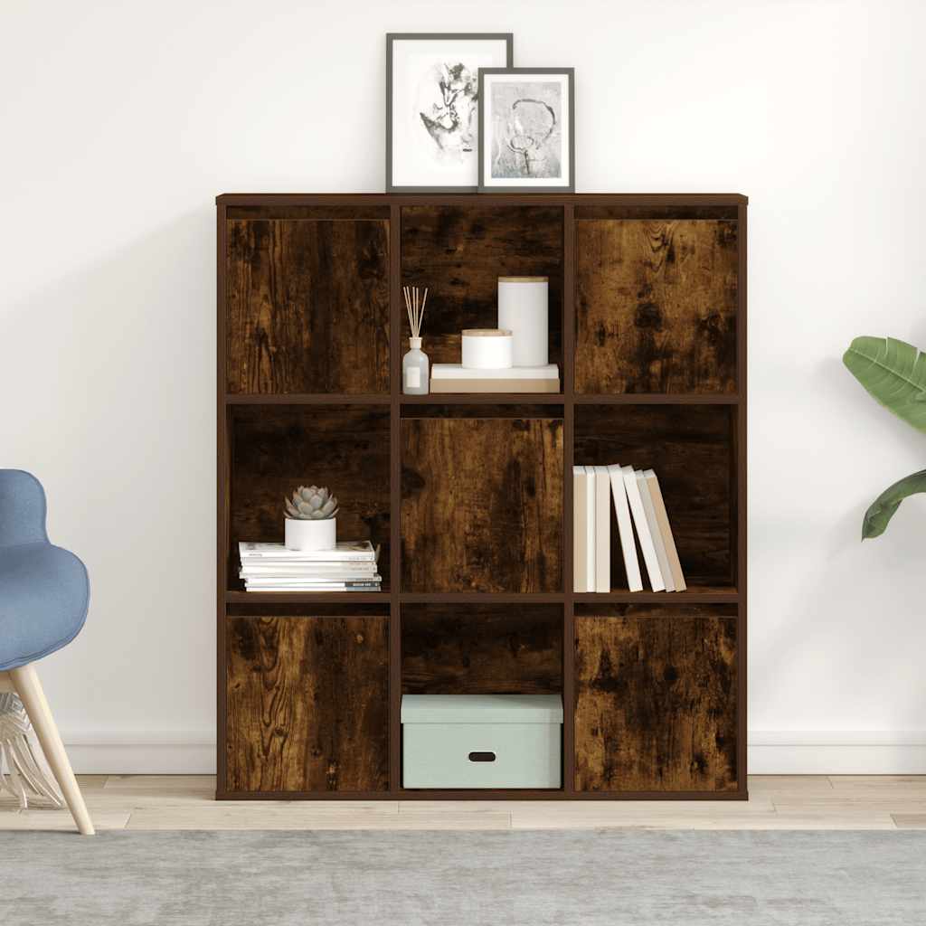 Βιβλιοθήκη Καπνιστή Δρυς 89x24x101,5 εκ. από Επεξεργασμένο Ξύλο - Pakobazaar