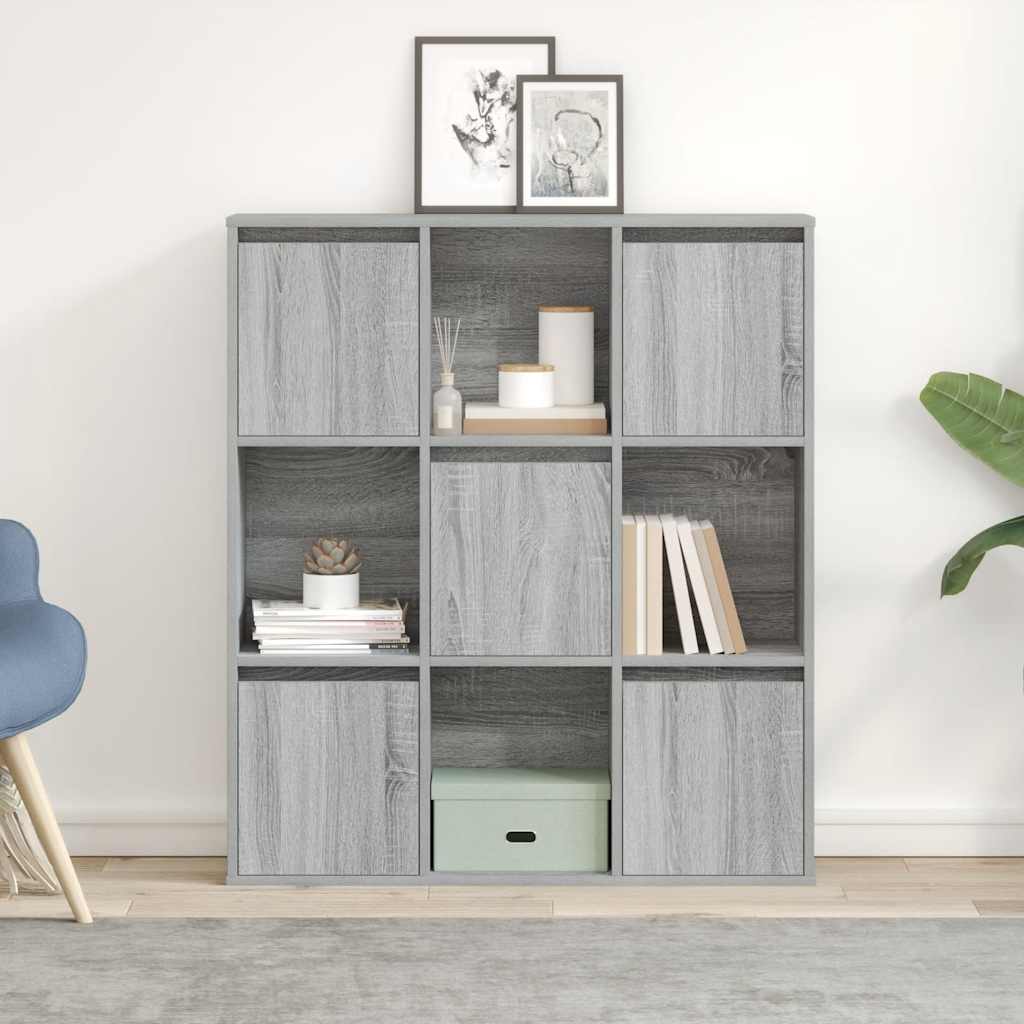 Βιβλιοθήκη Γκρι Sonoma 89x24x101,5 εκ. από Επεξεργασμένο Ξύλο