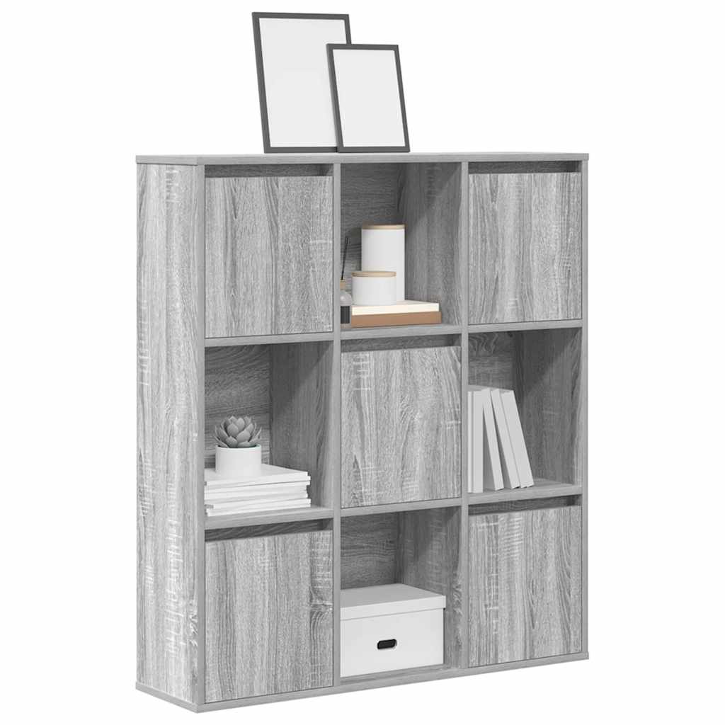 Βιβλιοθήκη Γκρι Sonoma 89x24x101,5 εκ. από Επεξεργασμένο Ξύλο