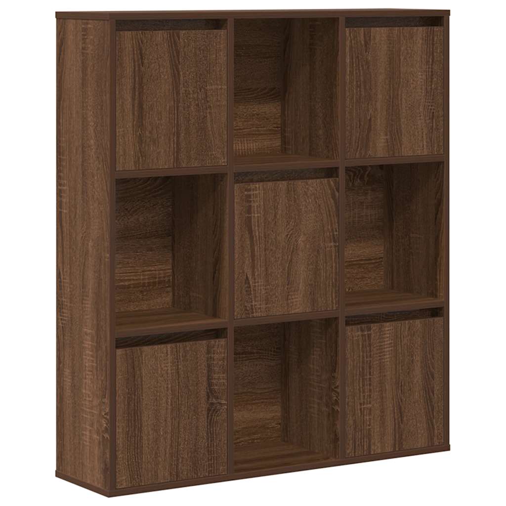 Βιβλιοθήκη Καφέ Δρυς 89x24x101,5 εκ. από Επεξεργασμένο Ξύλο - Pakobazaar