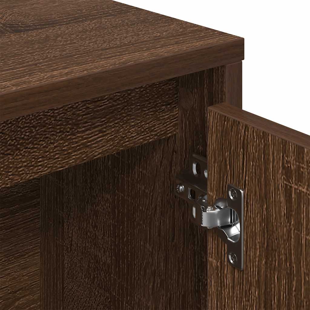 Βιβλιοθήκη Καφέ Δρυς 89x24x101,5 εκ. από Επεξεργασμένο Ξύλο - Pakobazaar