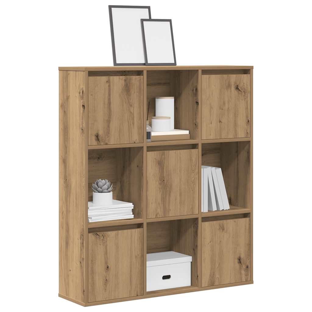 Βιβλιοθήκη Αρτισιανή Δρυς 89x24x101,5 εκ. Επεξ. Ξύλο