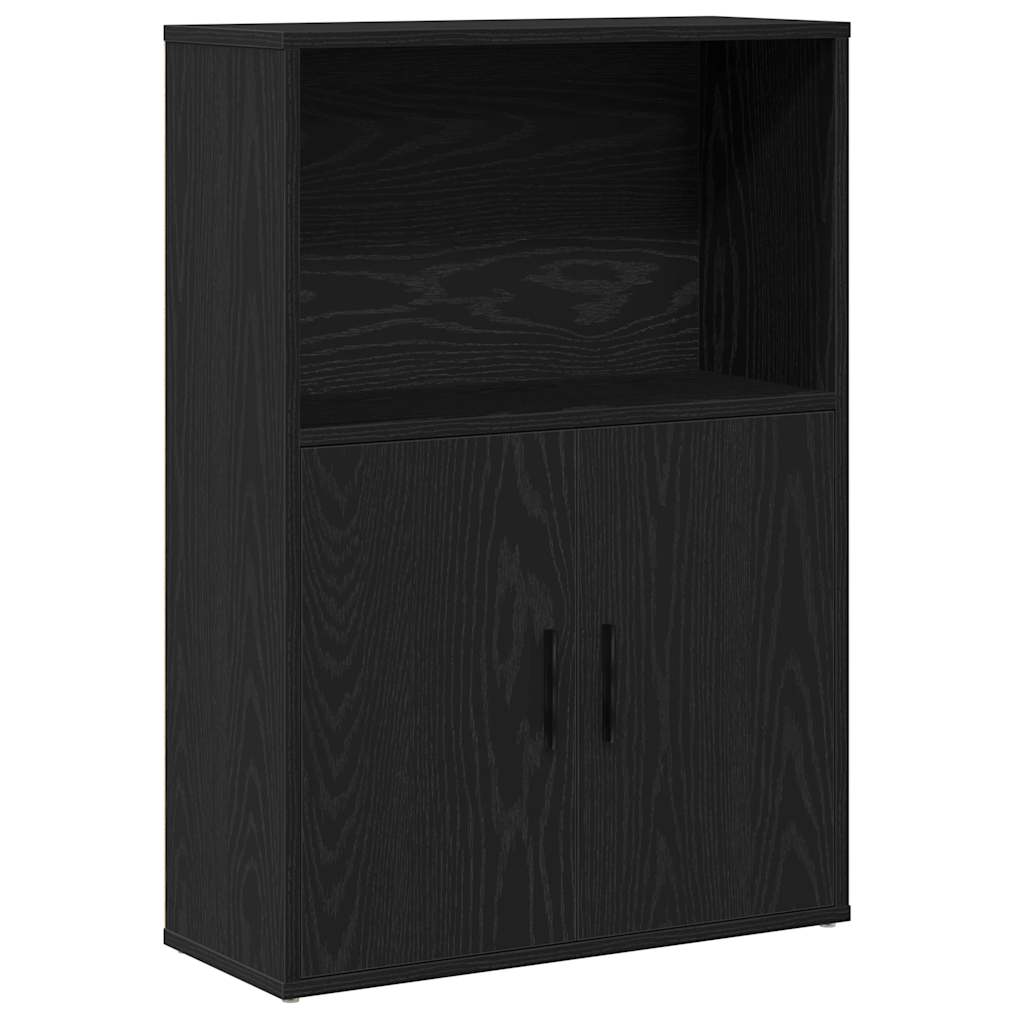 Βιβλιοθήκη Μαύρη Δρυς 60x24x85 εκ. Κατασκευασμένο ξύλο - Pakobazaar