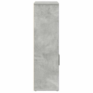 Βιβλιοθήκη Γκρι Σκυροδέματος 60x24x85 εκ. Επεξεργ. Ξύλο