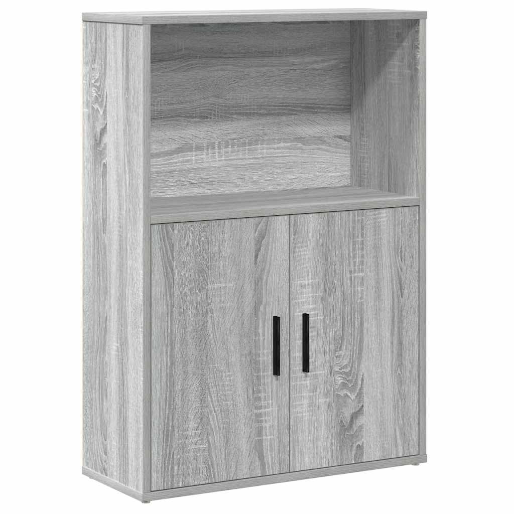 Βιβλιοθήκη Γκρι Sonoma 60x24x85 εκ. από Επεξεργασμένο Ξύλο