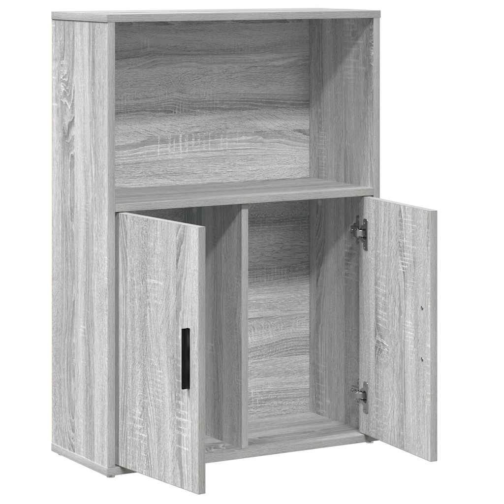 Βιβλιοθήκη Γκρι Sonoma 60x24x85 εκ. από Επεξεργασμένο Ξύλο