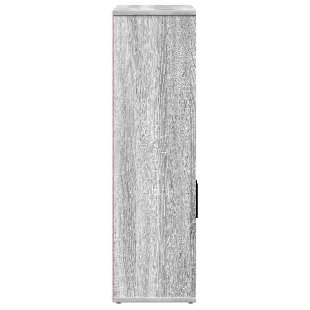 Βιβλιοθήκη Γκρι Sonoma 60x24x85 εκ. από Επεξεργασμένο Ξύλο