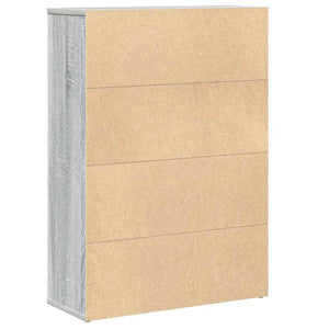 Βιβλιοθήκη Γκρι Sonoma 60x24x85 εκ. από Επεξεργασμένο Ξύλο