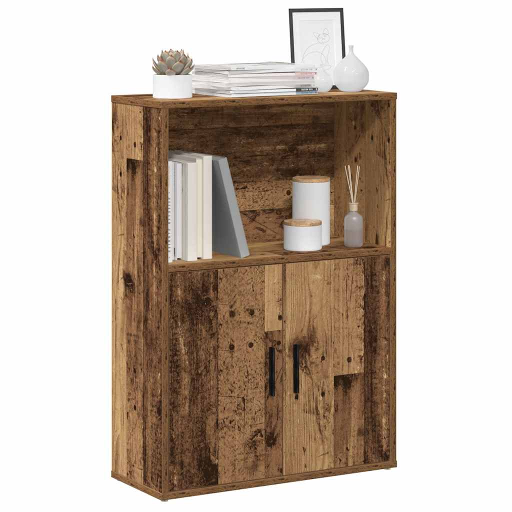 Βιβλιοθήκη Όψη Παλαιού Ξύλου 60x24x85 εκ. Επεξεργασμένο Ξύλο - Pakobazaar
