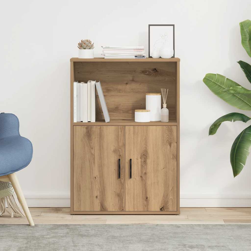 Βιβλιοθήκη Αρτισιανή Δρυς 60x24x85 εκ. Επεξ. Ξύλο