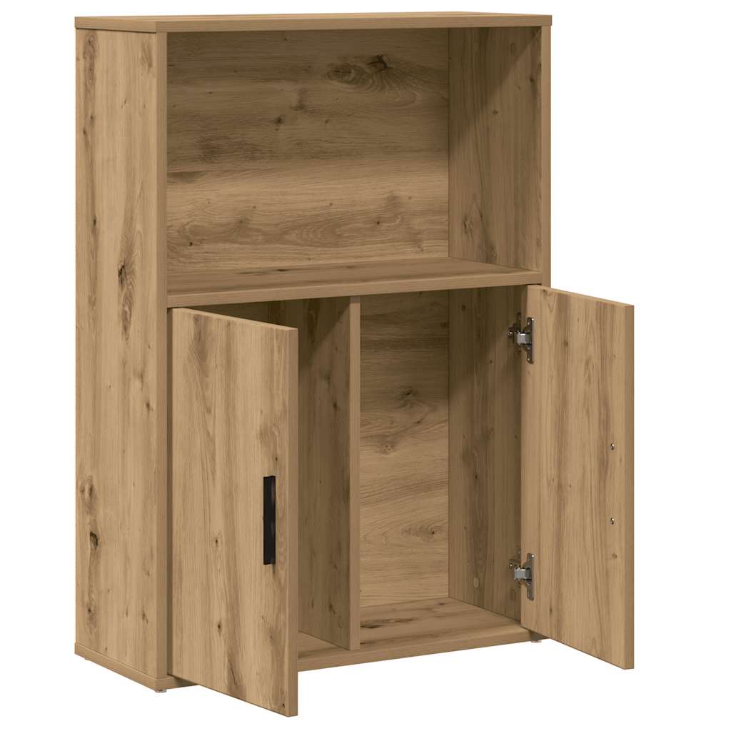 Βιβλιοθήκη Αρτισιανή Δρυς 60x24x85 εκ. Επεξ. Ξύλο