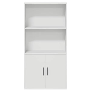 Βιβλιοθήκη Λευκή 60x24x120 εκ. από Επεξεργασμένο Ξύλο - Pakobazaar