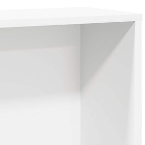 Βιβλιοθήκη Λευκή 60x24x120 εκ. από Επεξεργασμένο Ξύλο - Pakobazaar