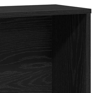 Βιβλιοθήκη Μαύρη Δρυς 60x24x120 εκ. Κατασκευασμένο ξύλο